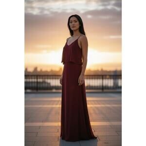 GRECERELLE Women's SZ S Loose Pocket Dress Short‎ Sleeve Split Maxi Beachy